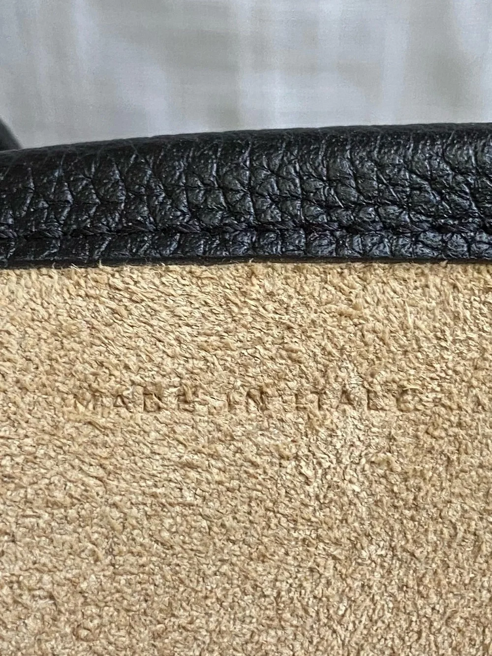 The Row N/S Park Medium Tote in Black Grained Calfskin with Tan Suede Interior